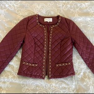 ASOS Quilted Jacket Gold Chain Size Small